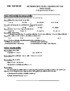 Đề thi học học sinh giỏi vòng 1- Năm học 2007-2008 môn: toán 8 ( thời gian làm bài 90 phút )