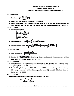 Đề thi thử đại học, cao đẳng môn thi: Toán, khối A, B
