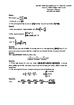Đề thi thử đại học lần 2 môn thi: Toán học – khối A, B