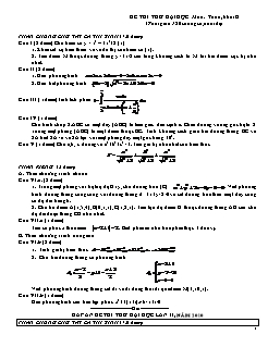 Đề thi thử đại học môn: Toán, Khối D