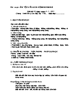 Giáo án bám sát 11 nâng cao - Học kì II - Tiết 16: Ôn tập về quan hệ song song