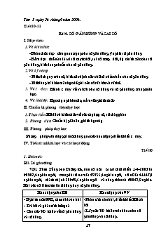 Giáo án Đại số 10 (nâng cao) - Trường THPT Hậu Lộc 1 - Tiết 10, 11: Số gần đúng và sai số