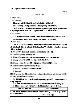 Giáo án Đại số 10 (nâng cao) - Trường THPT Hậu Lộc 1 - Tiết 23: Luyện tập