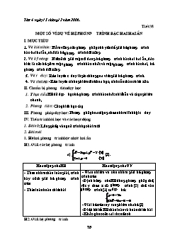 Giáo án Đại số 10 (nâng cao) - Trường THPT Phan Đình Phùng - Tiết 38: Một số ví dụ về hệ phương trình bậc hai hai ẩn