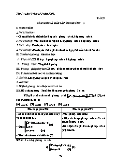 Giáo án Đại số 10 (nâng cao) - Trường THPT Phan Đình Phùng - Tiết 39: Câu hỏi và bài tập ôn chương 3