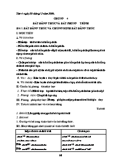 Giáo án Đại số 10 (nâng cao) - Trường THPT Phan Đình Phùng - Tiết 40, 41: Bất đẳng thức và chứng minh bất đẳng thức