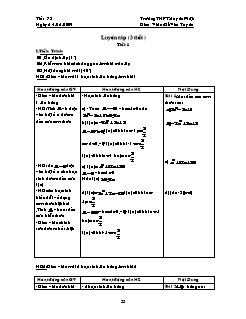 Giáo án Đại số 10 - Tiết 73: Luyện tập