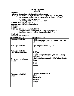 Giáo án Đại số 10 - Tiết 73: Ôn tập chương