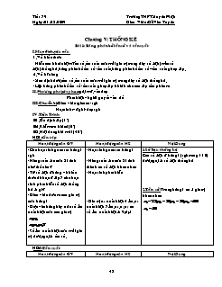 Giáo án Đại số 10 - Tiết 79: Bảng phân bố tần số và tần suất