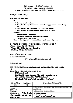 Giáo án Đại số 11 (nâng cao) - Tiết 85: Ôn tập chương V