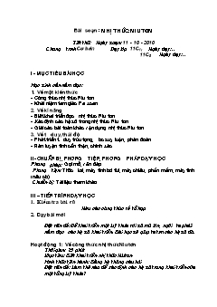 Giáo án Đại số 11 - Nhị thức Niutơn