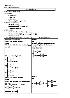 Giáo án Đại số 11 tiết 17: Luyện tập (tt)