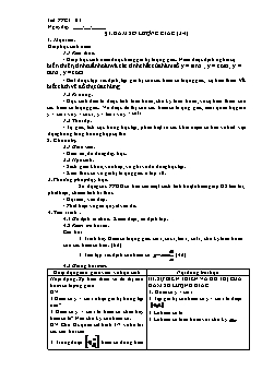 Giáo án Đại số 11 tiết 3: Hàm số lượng giác (3/4)