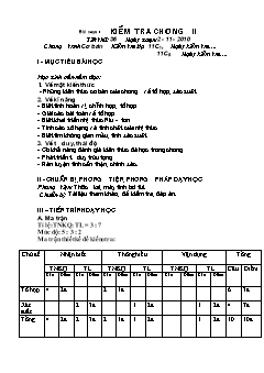 Giáo án Đại số 11 - Tiết 36: Kiểm tra chương II