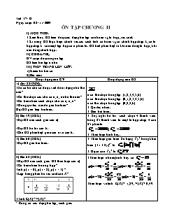 Giáo án Đại số 11 - Tiết 37, 38: Ôn tập chương II