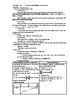 Giáo án Đại số 11 tiết 4: Hàm số lượng giác (4/4)