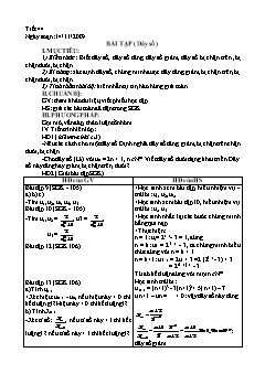 Giáo án Đại số 11 - Tiết 44: Bài tập (dãy số)