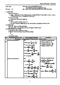 Giáo án Đại số & Giải tích 11 Nâng cao tiết 18: Bài tập một số dạng phương trình lượng giác đơn giản (tt)