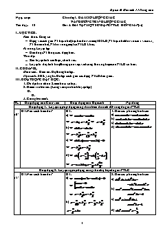 Giáo án Đại số & Giải tích 11 Nâng cao tiết 19: Bài tập một số dạng phương trình lượng giác đơn giản (tt)