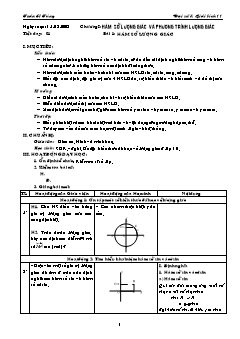 Giáo án Đại số & Giải tích 11 tiết 1: Hàm số lượng giác