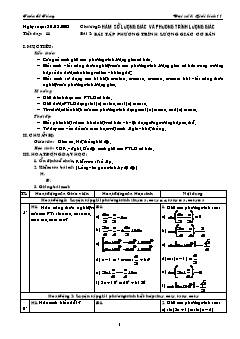 Giáo án Đại số & Giải tích 11 tiết 11: Bài tập phương trình lượng giác cơ bản