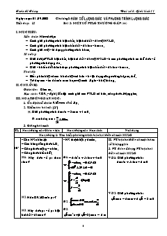 Giáo án Đại số & Giải tích 11 tiết 15: Một số phương trình lượng giác thường gặp (tt_