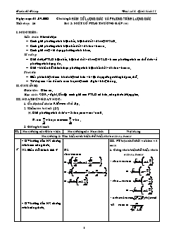 Giáo án Đại số & Giải tích 11 tiết 16: Một số phương trình lượng giác thường gặp (tt)