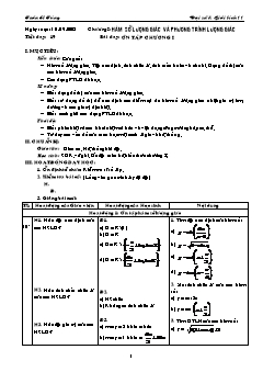 Giáo án Đại số & Giải tích 11 tiết 19: Ôn tập chương I