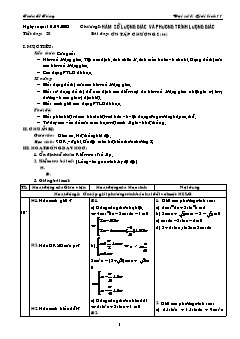 Giáo án Đại số & Giải tích 11 tiết 20: Ôn tập chương I (tt)