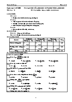 Giáo án Đại số & Giải tích 11 tiết 21: Kiểm tra 1 tiết chương I