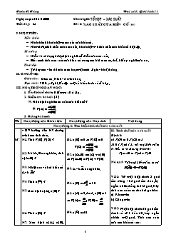 Giáo án Đại số & Giải tích 11 tiết 34: Xác suất của biến cố (tt)