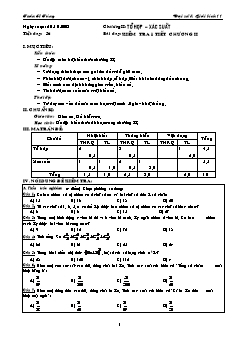 Giáo án Đại số & Giải tích 11 tiết 36: Kiểm tra 1 tiết chương II