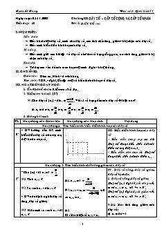 Giáo án Đại số & Giải tích 11 tiết 40: Dãy số (tt)