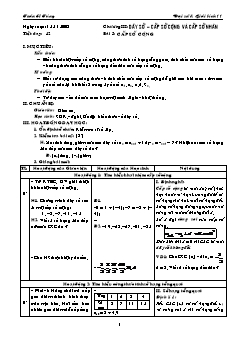 Giáo án Đại số & Giải tích 11 tiết 42: Cấp số cộng