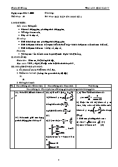 Giáo án Đại số & Giải tích 11 tiết 46: Bài tập ôn học kì 1