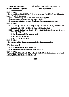 Giáo án Đề kiểm tra cuối chương 1 môn đại số lớp 10