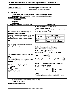 Giáo án Giải tích 12 tiết 38: Bất phương trình mũ và bất phương trình lôgarit
