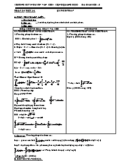 Giáo án Giải tích 12 tiết 54: Tích phân