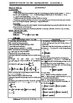 Giáo án Giải tích 12 tiết 58: Tích phân