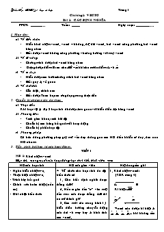 Giáo án Hình học 10 (cơ bản)