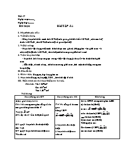 Giáo án Hình học 10 tiết 27: Bài tập bài 1