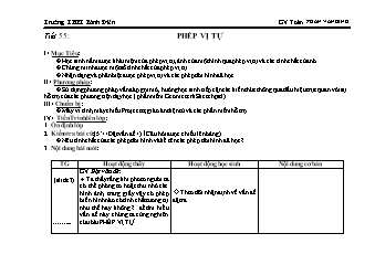 Giáo án Hình học 11 Tiết 55: Phép vị tự