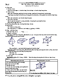 Giáo án Hình học 12 chuẩn tiết 3: Bài tập khái niệm khối đa diện