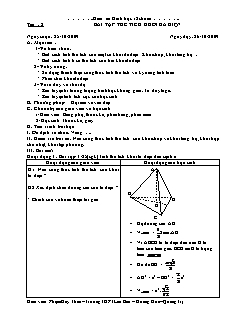 Giáo án Hình học 12 chuẩn tiết 8: Bài tập thể tích khối đa diện