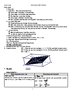 Giáo án Hình học 12 chuẩn tiết 9, 10: Ôn tập Chương I