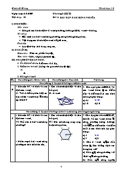 Giáo án Hình học lớp 10 (chuẩn) - Tiết 03 - Bài 1: Bài tập các định nghĩa