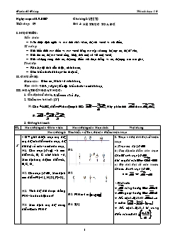 Giáo án Hình học lớp 10 (chuẩn) - Tiết dạy: 09 - Bài 4: Hệ trục toạ độ