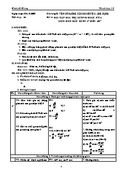 Giáo án Hình học lớp 10 (chuẩn) - Tiết dạy: 16 - Bài 1: Bài tập giá trị lượng giác của một góc bất kì từ 00 đến 1800