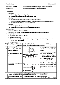 Giáo án Hình học lớp 10 (chuẩn) - Tiết dạy: 35 - Bài 2: Phương trình đường tròn