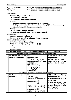 Giáo án Hình học lớp 10 (chuẩn) - Tiết dạy: 36 - Bài 2: Bài tập phương trình đường tròn
